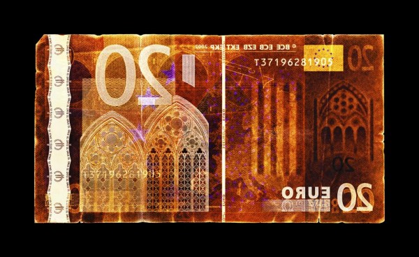 David LaChapelle - Negative Currency: Twenty Euro Used as Negative