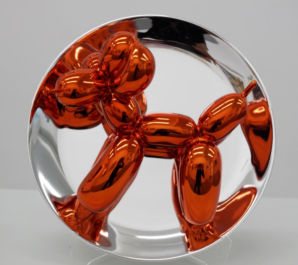 Jeff Koons - Balloon Dog (Orange) inkl. Plexiglashaube