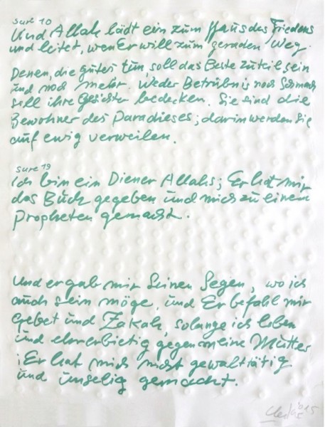 Günther Uecker - Friedensgebote, Blatt 8 der 9-teiligen Mappe