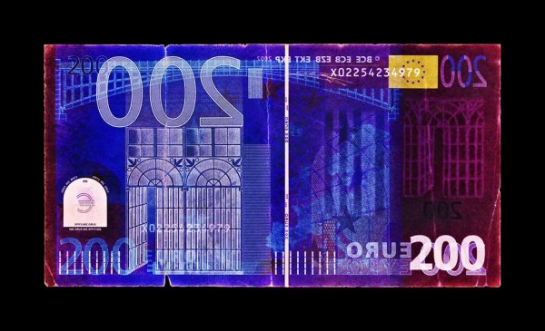 David LaChapelle - Negative Currency: Two Hundred Used as Negative